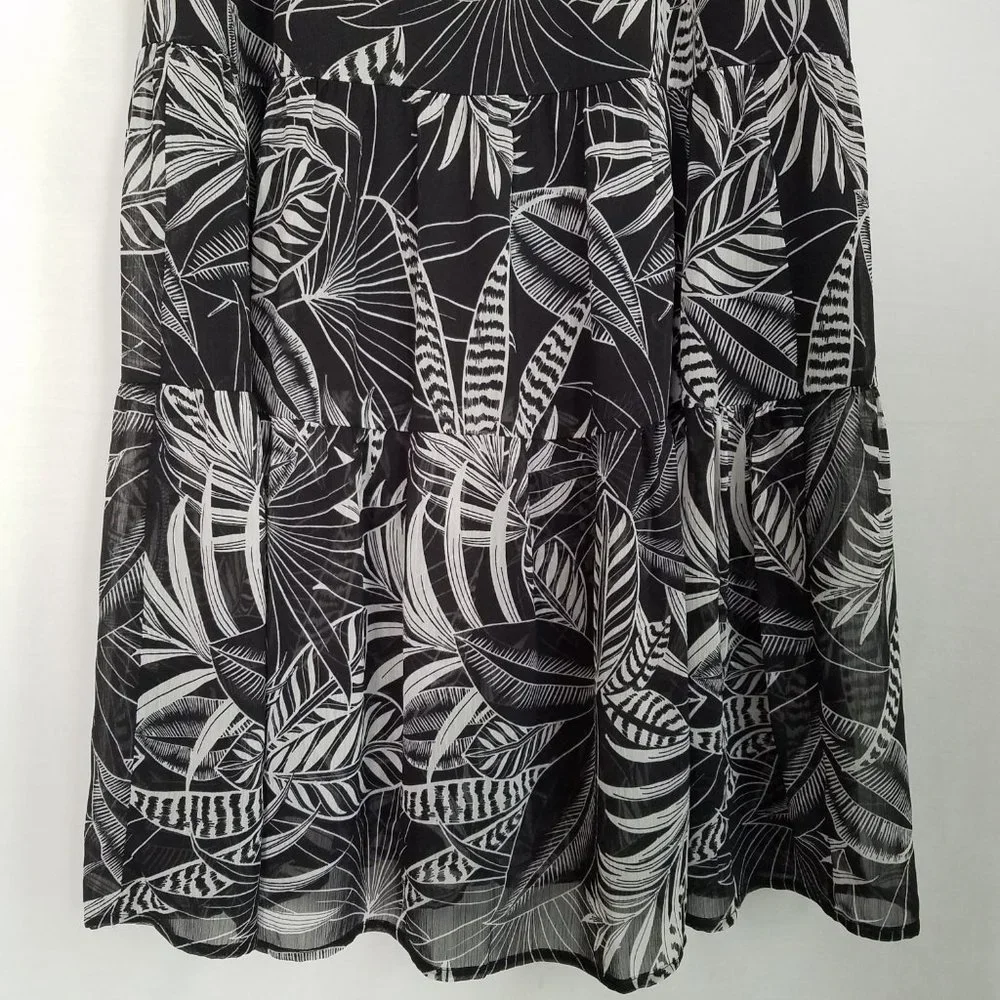 Banana Republic NEW Tropical‎ Maxi Dress Black XS